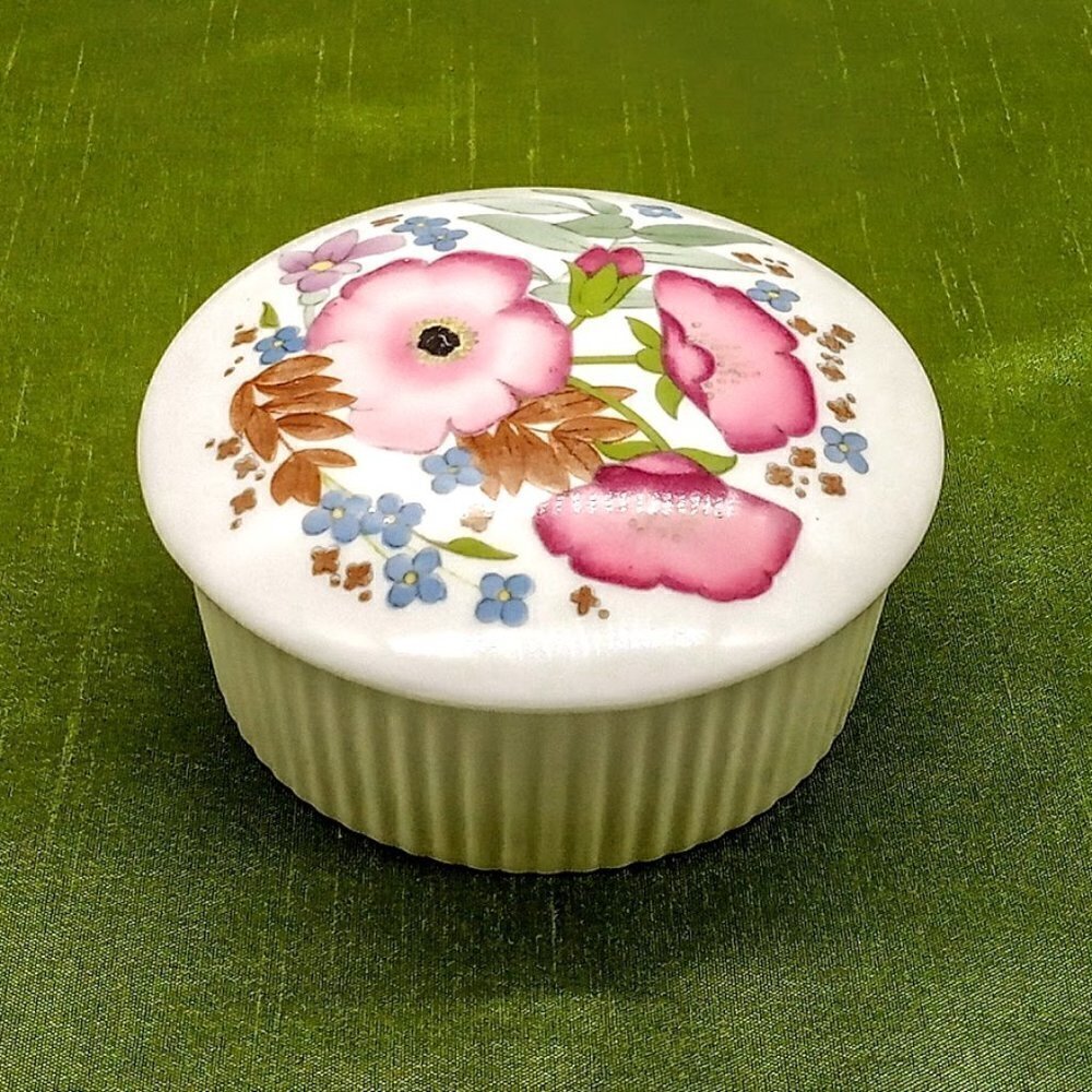 Wedgwood Bone China Made in England Floral Trinket Box